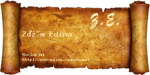 Zám Edina névjegykártya